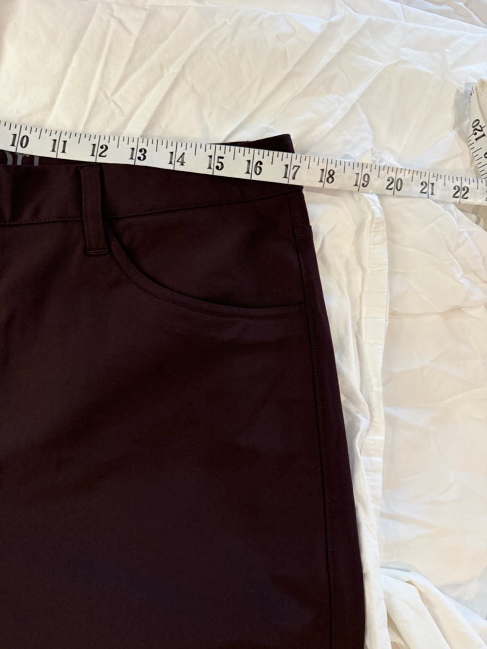 VUORI Men's Meta Athletic Slim Fit Pants Chestnut Eggplant 34 L LONG - Picture 11 of 15
